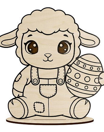 Baranek Owieczka Figurka 10cm Wielkanocna do Koszyczka Malowania dla Dzieci, smxdsgn