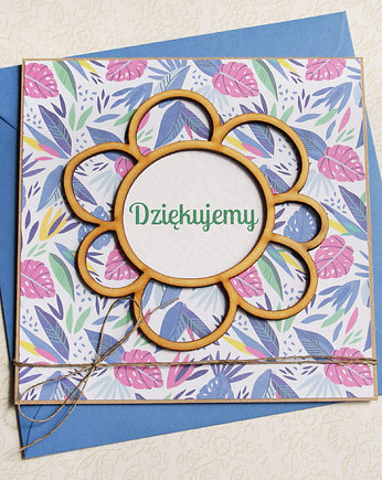 Dziękujemy : PODZIĘKOWANIE : kartka handmade, kaktusia