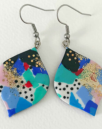 Kolorowe Abstrakcyjne Kolczyki, OMIFIMO