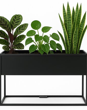 Kwietnik Metalowy CUBO 60x80x30cm czarny LOFT, JAKPOLDESIGN