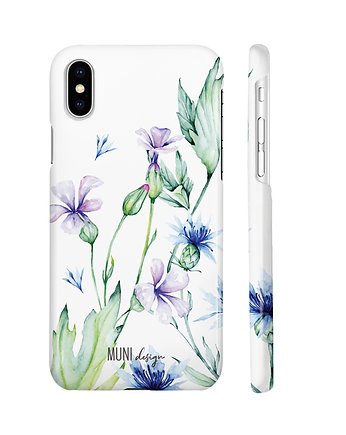 Etui na telefon iPhone X/ Xs, Watercolor flowers, MUNI design