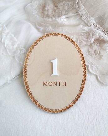 Tabliczka do zdjęć dla noworodka, tabliczka z miesiącami, pierwszy rok, ONAiON