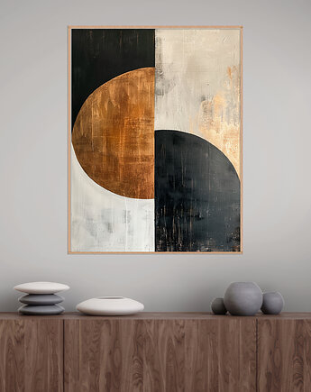 Geometria natury - Plakat, druk - Minimalizm, Boho, Loft #144, Black Sapphire Art