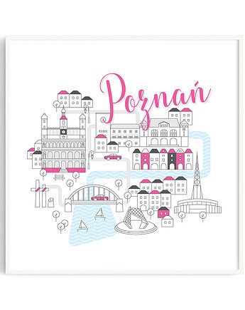 Poznań plakat 40x40 cm, Cyrografik