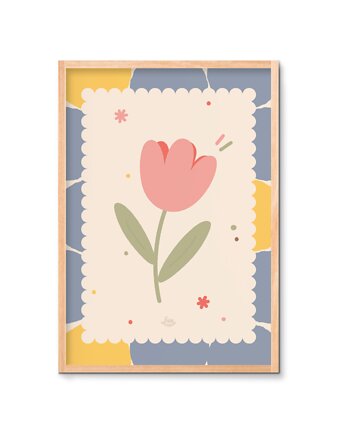 Tulipan kwiat plakat, Lisia Rodzinka