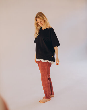 Spodnie sztruksowe Totally, malina, OWO me