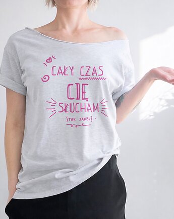 Cały czas cię słucham Szary Oversize, ONE MUG A DAY