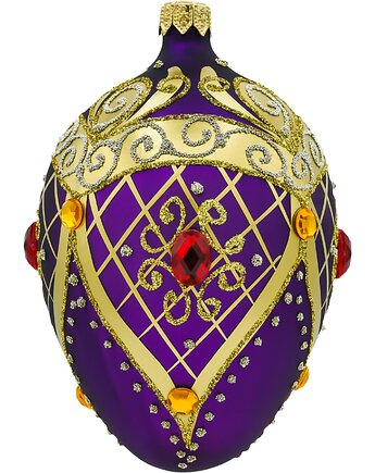Bombka choinkowa: Ekskluzywne jajo Faberge z kryształami: purpurowe, Syn Bombkarza