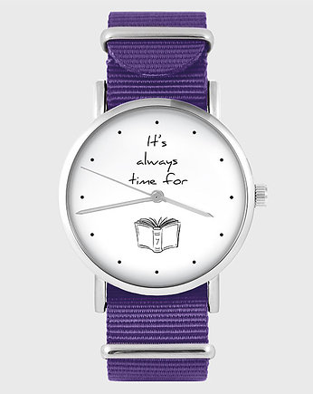 Zegarek - It is always time for a book - fiolet, yenoo