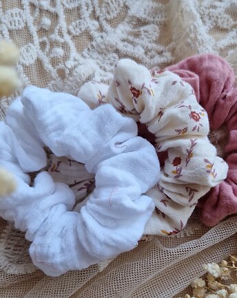 Zestaw 3 scrunchie, maka design