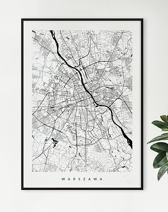 Warszawa - mapa miasta na prezent, PLAKATY GEOMETRYCZNE