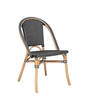 Krzesło Drewniane Krzesło Rattanowe Paris Black, MIA home