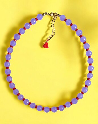 Choker : lavender & red : summer collection, kaktusia