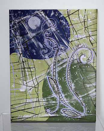 Kot i księżyc. Seria KOTY. Giclee, 4mara Marina Czajkowska
