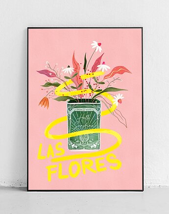 Plakat Las Flores w słońcu, Harvest Maison