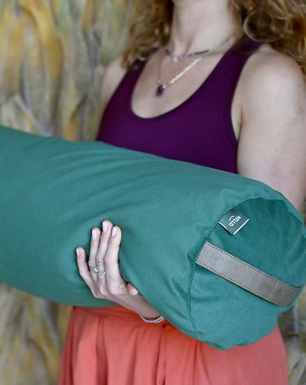 Bolster z gryką WellB - Leśny Zielony, WELLB Mindful Relaxation