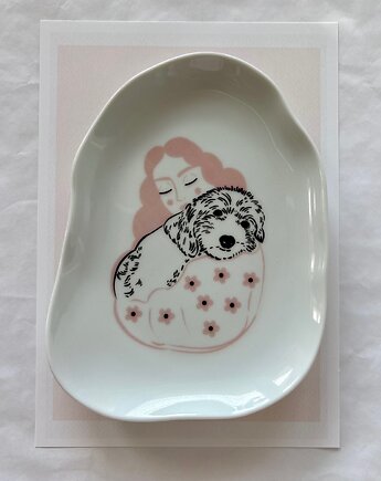 Talerzyk na biżuterię  - Dama z pieskiem, Mint In Paper