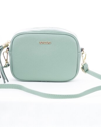 Torebka skórzana na ramię kolor zielony (miętowy) (6890), BOSCCOLO