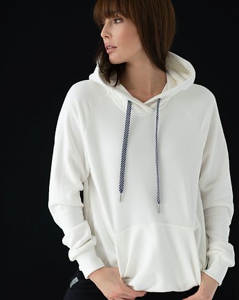 Bluza Cangoo Hoodie White, Loose