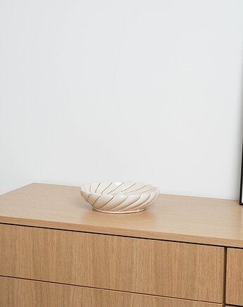 Ceramiczna misa dekoracyjna, włoski design, lata 80, produkcja: Włochy, Przetwory design