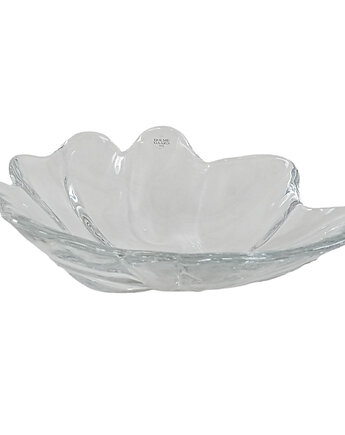 Patera szklana, duński design, lata 70, produkcja: Holmegaard, Przetwory design