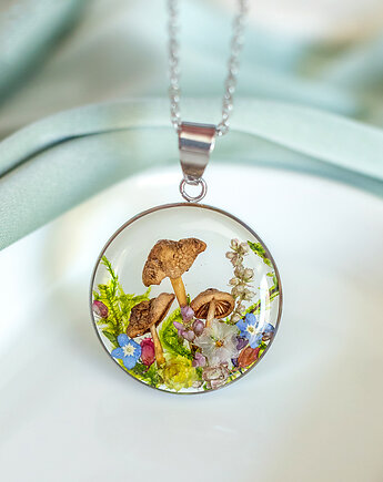 Naszyjnik z leśną kompozycją, nature gift
