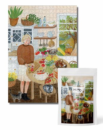 Puzzle 500 "Domowe Przetwory" by Asia Spettel w papierowym woreczku, MUNO puzzle
