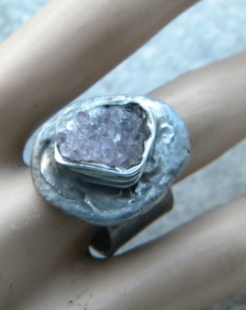 Roman Ancient Ring ;) surowy ametyst, Beata Trotter