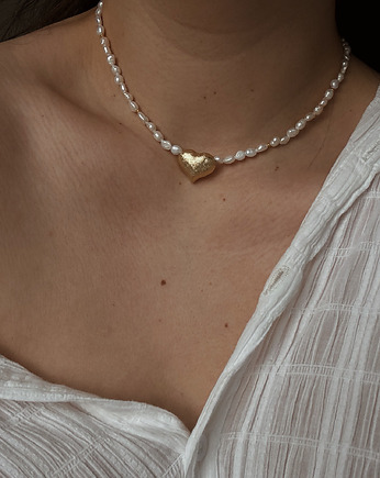 Naszyjnik z pereł naturalnych Serce, Chmolowska Jewellery