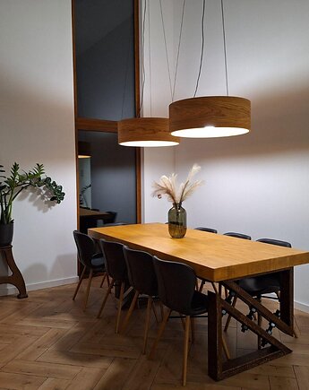 Lampa wisząca LEEA - HANGING OAK  50 cm. Klosz fornir dąb., LEEA lamps