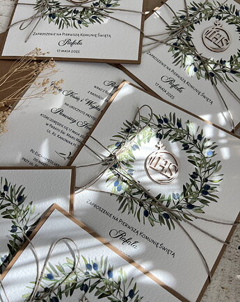 Najpiękniejsze zaproszenia handmade komunijne, na komunię dla chłopca, dziewc, sorte