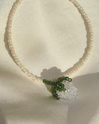 Naszyjnik - lampone trasparente, LIMONI E FIORI