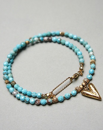 Turkus vol. 28 /choker/ naszyjnik  09.01.25 - Szlachetna kolekcja, KiKa pracownia