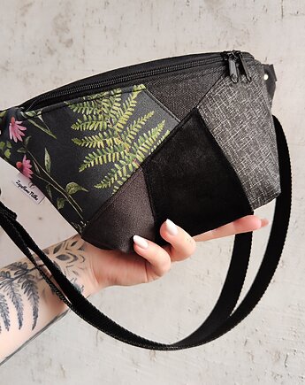 Nerka XXL zerowaste unikat kwiaty i paproć, Zapętlona Nitka