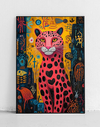 Plakat Różowy jaguar snów, Harvest Maison