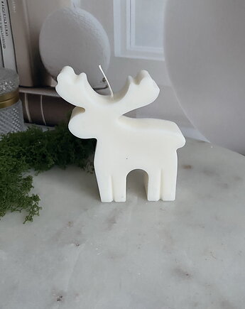 Świeca ekologiczna sojowa dekoracyjna "Renifer " 100x85mm, Coccola JEWELLERY