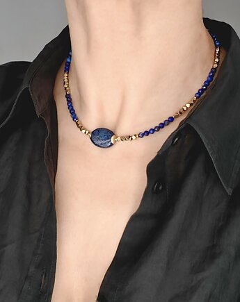 Naszyjnik z lapis lazuli złocony, Studio Gazela