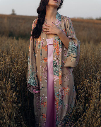 Kimono Bloom Beige LONG, Hippie and Bloom