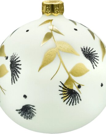 Bombki okrągłe białe: złota gałązka, Syn Bombkarza