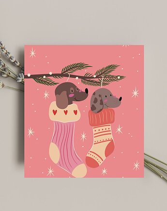 Kartka świąteczna Merry Puppies, Maya Design