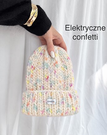 Czapka Lily 100% wełna *elektryczne confetti*, GANGSTA KNIT