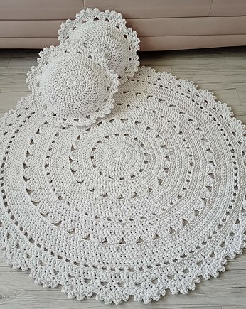 Komplet - dywan i poduszki ze sznurka bawełnianego, MISZ MASZ Dorota Tyszko