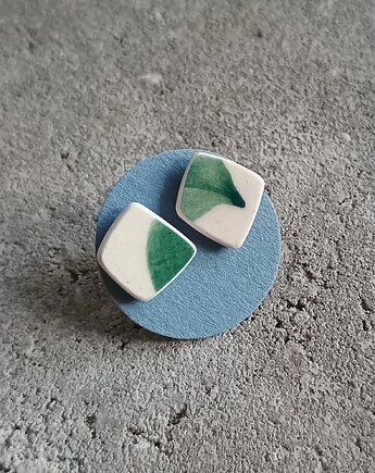Kolczyki ceramiczne Włocławek, biżuteria z talerzy