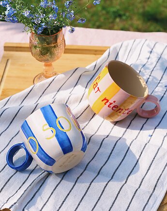 Ceramiczny kubek Koral 300 ml, Naturalnie, Z Gliny