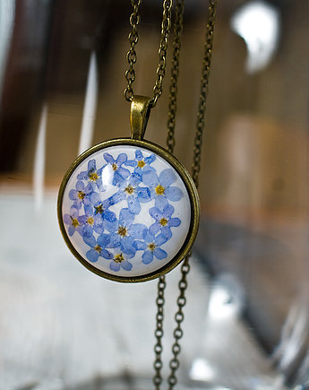 Okrągły naszyjnik z niezapominajkami, So Jewelry