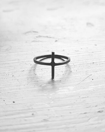 Pierścionek GOTH srebro oksydowane każdy rozmiar, RA