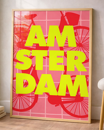 Plakat  Amsterdam rowery, Project 8
