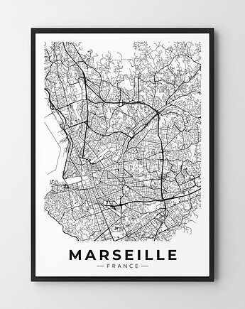 Plakat Marsylia mapa, HOG STUDIO