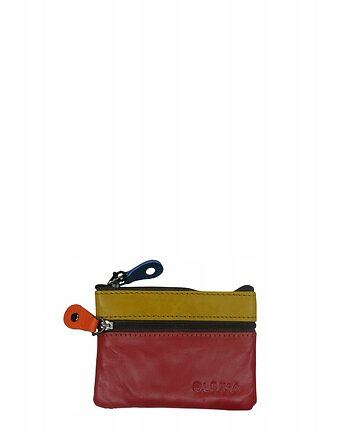 Saszetka skórzana skóra naturalna na klucze bilon poręczna OLIVKA, Olivka Warsaw