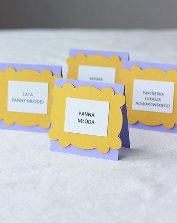 Przyjaciele. Winietki z żółtą ramką, papierkarnia